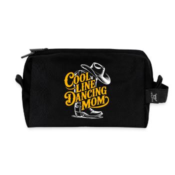 Line Dance Mom Line Dance Mom Cadeau - Trousse de toilette en tissu recyclé - noir - Devant