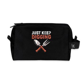 Archaeology - Recycled Toiletry Zip Bag - black - Front