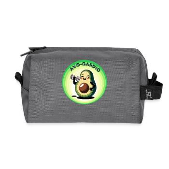 Avo-Cardio - Avocado enthusiasts - Recycled Toiletry Zip Bag - anthracite - Front