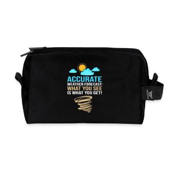 Wetter Meteorologie Meteorologe - Recycelte Kulturtasche - Schwarz - Vorne