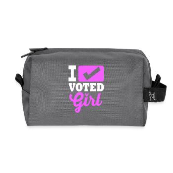 Baby Party Juli Team Girl - Recycelte Kulturtasche - Anthrazit - Vorne
