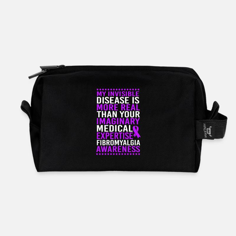 Fibromyalgie Fibro - Recycelte Kulturtasche - Schwarz
