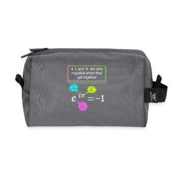Mathematician Math Mathematical Mathematics - Recycled Toiletry Zip Bag - anthracite - Front