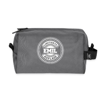 Emil - Recycelte Kulturtasche - Anthrazit - Vorne