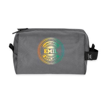 Emil - Recycelte Kulturtasche - Anthrazit - Vorne