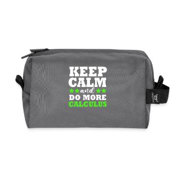 math mathematician - Recycled Toiletry Zip Bag - anthracite - Front