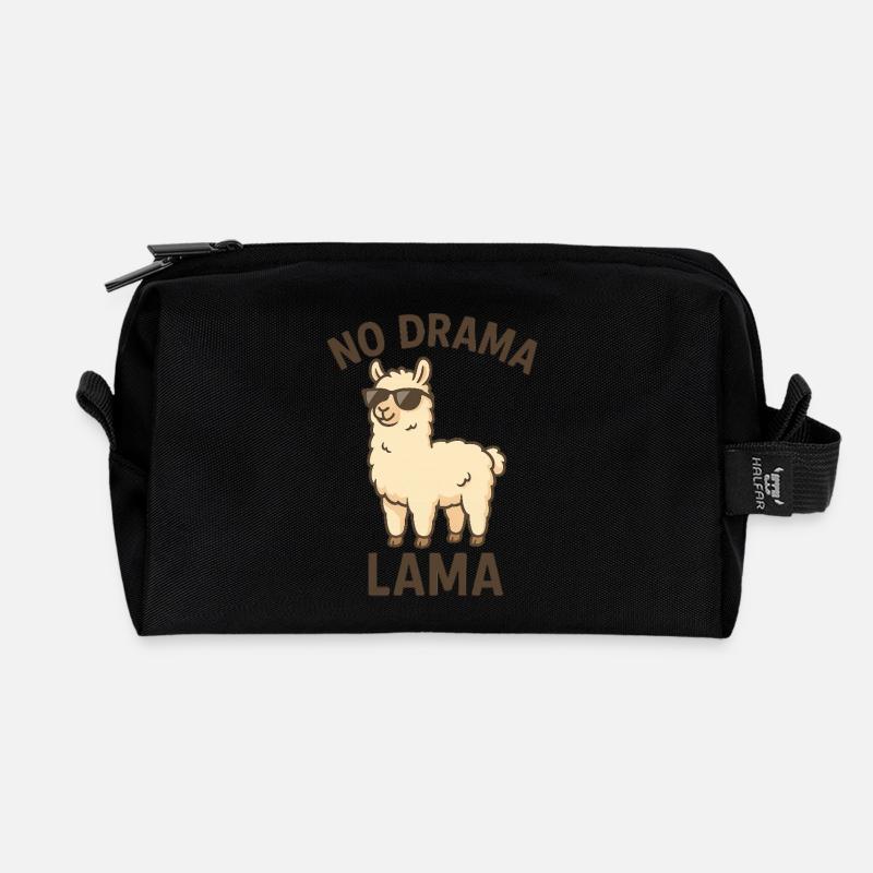 Drama Lama - Recycelte Kulturtasche - Schwarz
