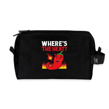 Jalapeno Chipotle Chilli Chili Pepper Hot Chili - Recycled Toiletry Zip Bag - black - Front
