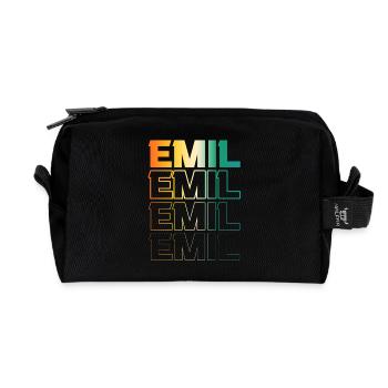 Emil - Recycelte Kulturtasche - Schwarz - Vorne