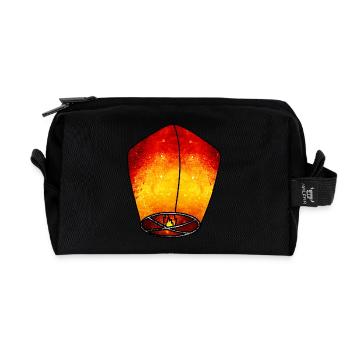 Cosmic Sky Lantern - Recycled Toiletry Zip Bag - black - Front