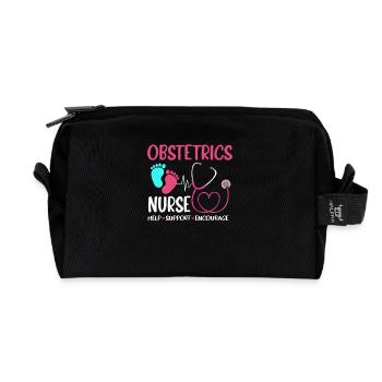 Obgyny Obstetrics Midwife - Recycled Toiletry Zip Bag - black - Front