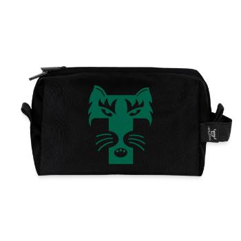 Tiger Lion | Lion Tiger | letter T | Vectorgraphic - Recycled Toiletry Zip Bag - black - Front
