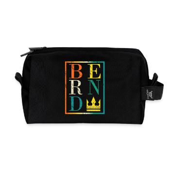 Bernd - Trousse de toilette en tissu recyclé - noir - Devant