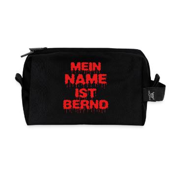 Bernd - Trousse de toilette en tissu recyclé - noir - Devant