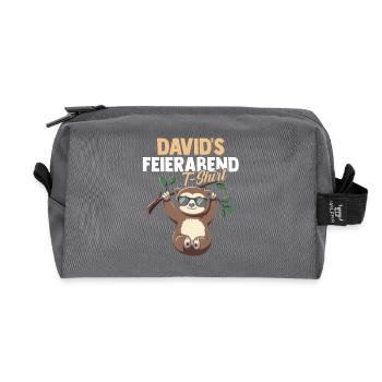 Faultier David - Recycelte Kulturtasche - Anthrazit - Vorne