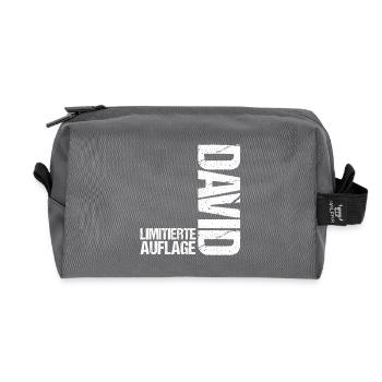 David - Recycelte Kulturtasche - Anthrazit - Vorne