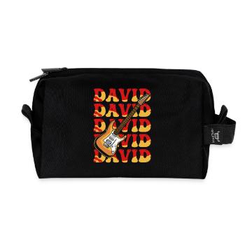 David - Recycled Toiletry Zip Bag - black - Front