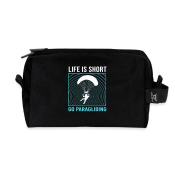 Parachute parapente - Trousse de toilette en tissu recyclé - noir - Devant