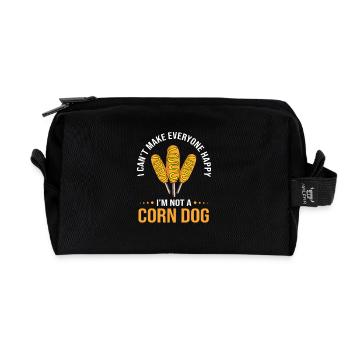 Corn dog - Recycled Toiletry Zip Bag - black - Front