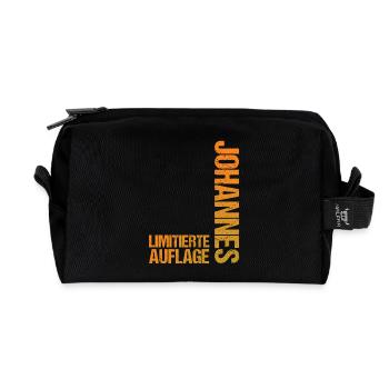 Johannes - Trousse de toilette en tissu recyclé - noir - Devant