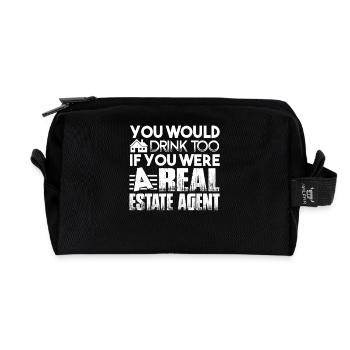 Real Estate Agent If You Were A Real Estate Agent - Recycled Toiletry Zip Bag - black - Front