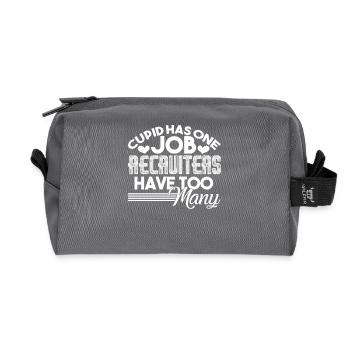 Recruiter Recruiters Have Too Many - Recycled Toiletry Zip Bag - anthracite - Front