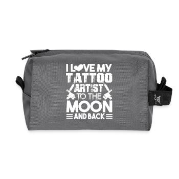 Tattoo Artist I Love My Tattoo Artist - Recycled Toiletry Zip Bag - anthracite - Front