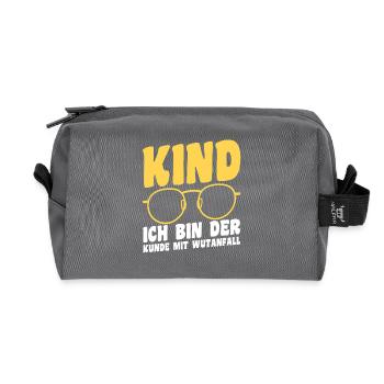 Daughter Son - Recycled Toiletry Zip Bag - anthracite - Front