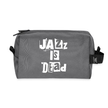 Jazz is Dead Typographie grunge - Trousse de toilette en tissu recyclé - anthracite - Devant