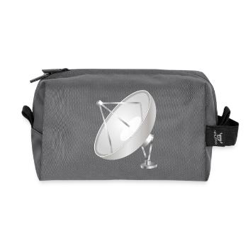 Satellite dish with a clear modern look - Recycled Toiletry Zip Bag - anthracite - Front