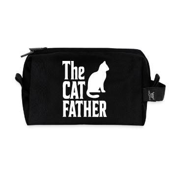 Le style de la Mafia du Père Chat - Trousse de toilette en tissu recyclé - noir - Devant