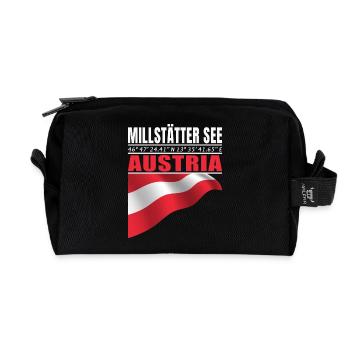 Millstätter See - Recycelte Kulturtasche - Schwarz - Vorne