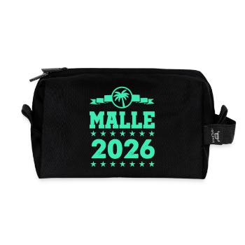 Palm Tree Flair Mallorca 2026 - Recycled Toiletry Zip Bag - black - Front