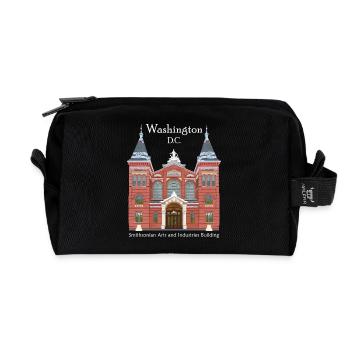 Washington DC., Handzeichnung Museum - Recycelte Kulturtasche - Schwarz - Vorne