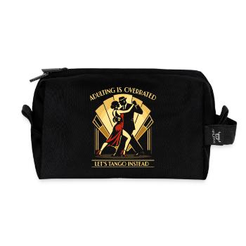 Tango Argentino Danse de salon cadeau - Trousse de toilette en tissu recyclé - noir - Devant