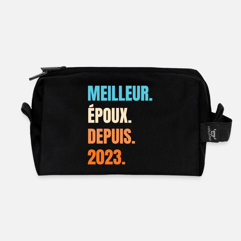 Bester Ehemann seit 2023 Ehemanngeschenk - Recycelte Kulturtasche - Schwarz