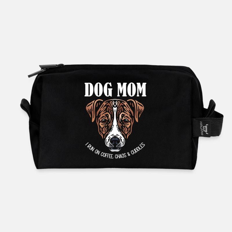 Jack Russell Dog Mom - Coffee Chaos Cuddles - Recycelte Kulturtasche - Schwarz