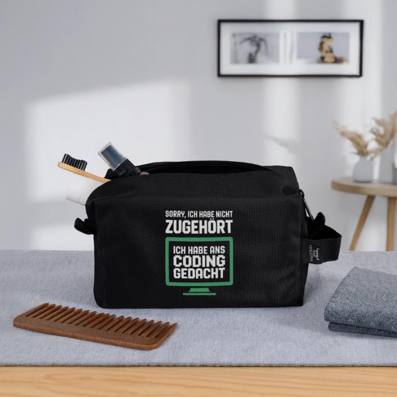 Coding Gedanke am Bildschirm Recycelte Kulturtasche