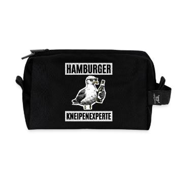 Hamburg Pub Expert - Recycled Toiletry Zip Bag - black - Front