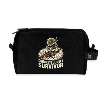 Jardinage guérilla des survivants de la jungle - Trousse de toilette en tissu recyclé - noir - Devant