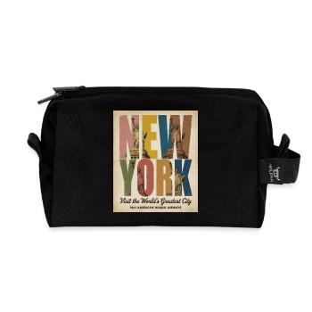 New York Vintage – Freiheitsstatue - Recycelte Kulturtasche - Schwarz - Vorne