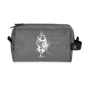 Mittelalterliche Ritter-Silhouette mit Lanze - Recycelte Kulturtasche - Anthrazit - Vorne