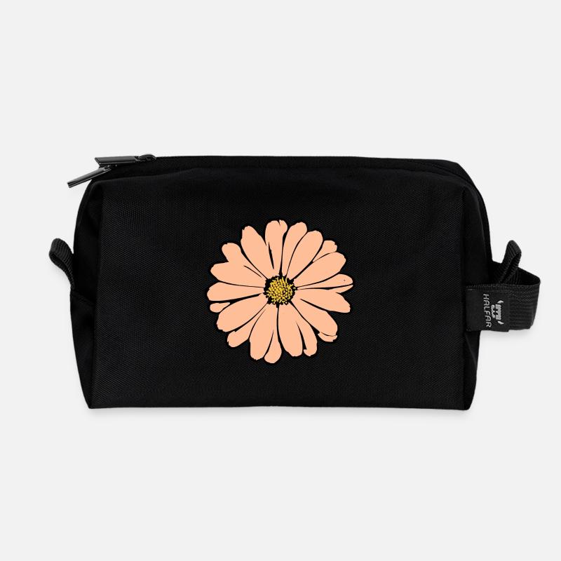 Blume pastell Blume Blumen pastell Blumen - Recycelte Kulturtasche - Schwarz