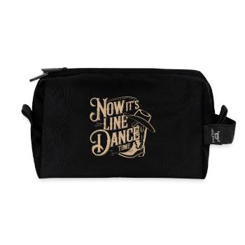 Es ist Line Dance Zeit - Linedance meine Passion - Recycelte Kulturtasche - Schwarz - Vorne