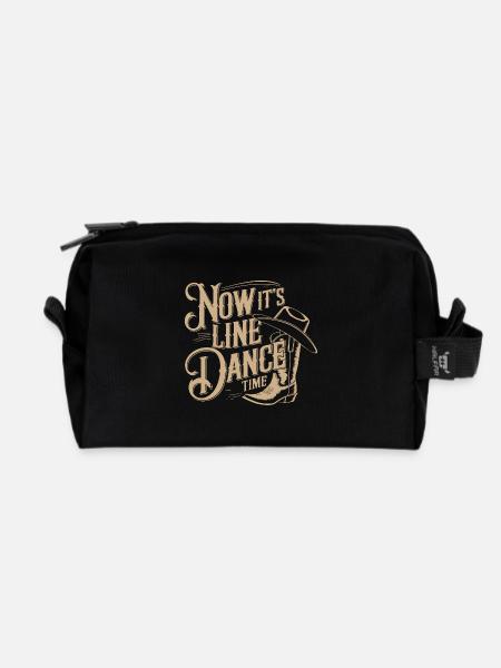 Es ist Line Dance Zeit - Linedance meine Passion - Recycelte Kulturtasche - Schwarz