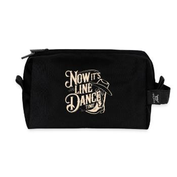 Es ist Line Dance Zeit - Linedance meine Passion - Recycelte Kulturtasche - Schwarz - Vorne
