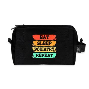 Podiatrist Foot Care Pedicure Podiatry - Recycled Toiletry Zip Bag - black - Front