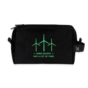 Windrad Windenergie Windkraft - Recycelte Kulturtasche - Schwarz - Vorne