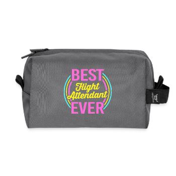 Flugbegleiter Stewardess - Recycelte Kulturtasche - Anthrazit - Vorne