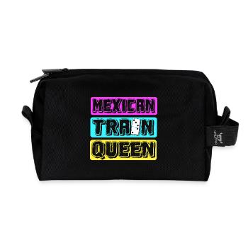 Mexican Train Domino - Recycelte Kulturtasche - Schwarz - Vorne
